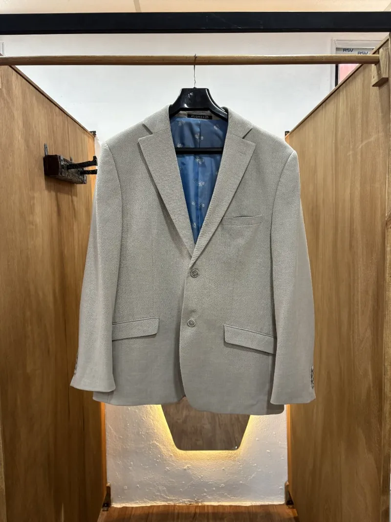 Saco beige interior celeste (FLORENZI)