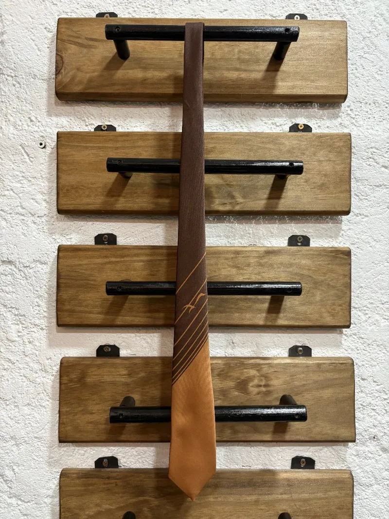 Corbata marron en 2 tonos