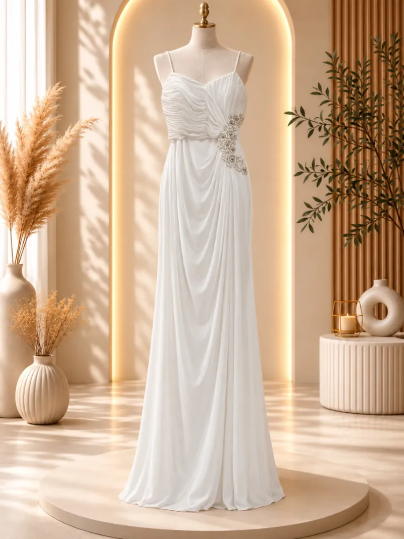Vestido largo novia/quinceañera blanco