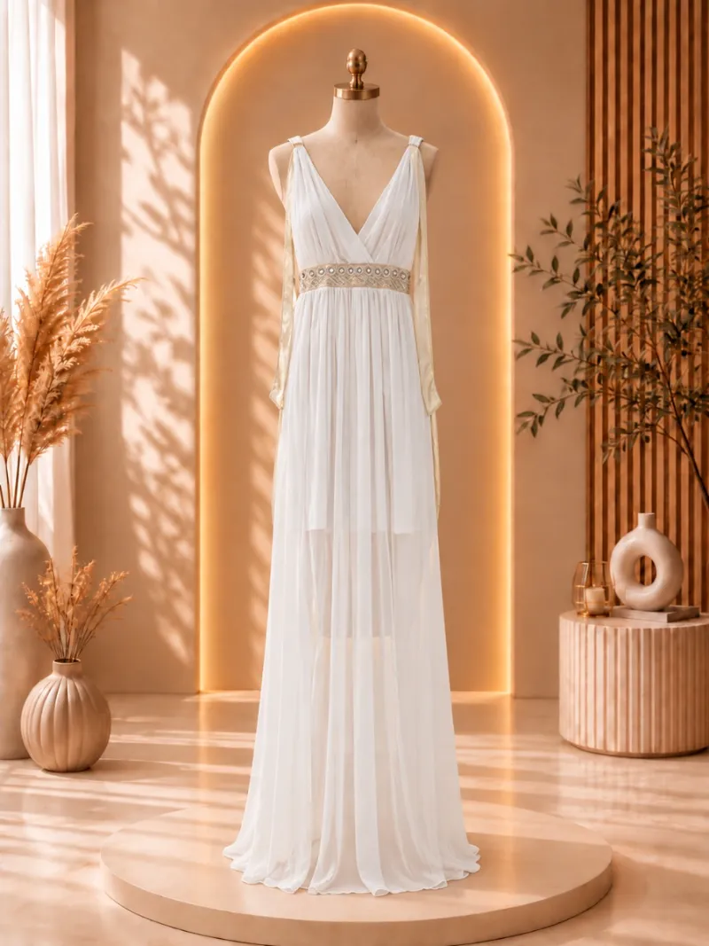 Vestido largo blanco novia/quinceañera