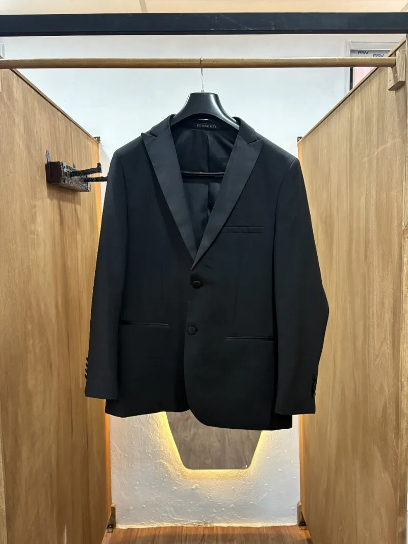 Saco ceremonia negro liso (FLORENZI)