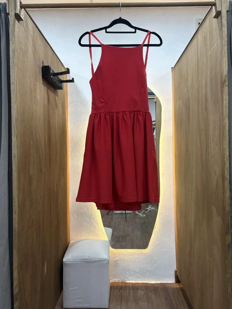 Vestido corto rojo