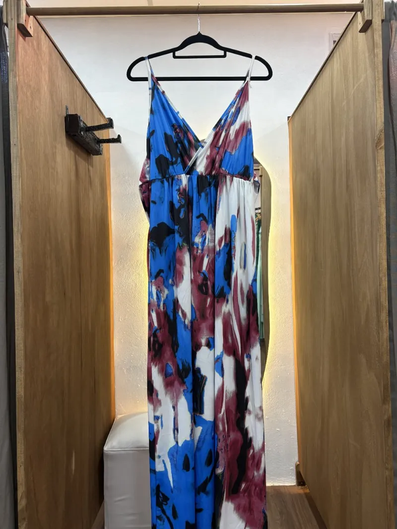Vestido largo estampado