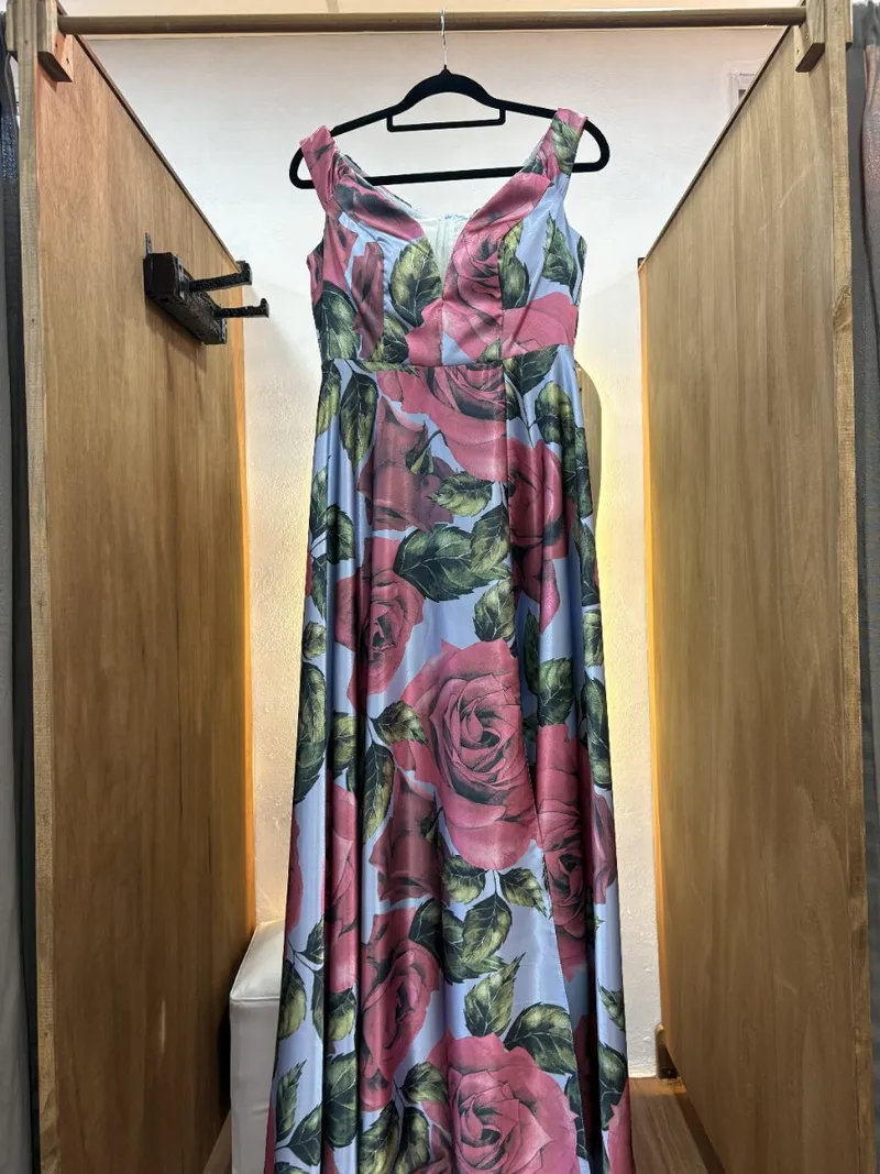 Vestido largo estampado