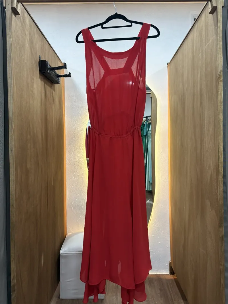 Vestido rojo midi