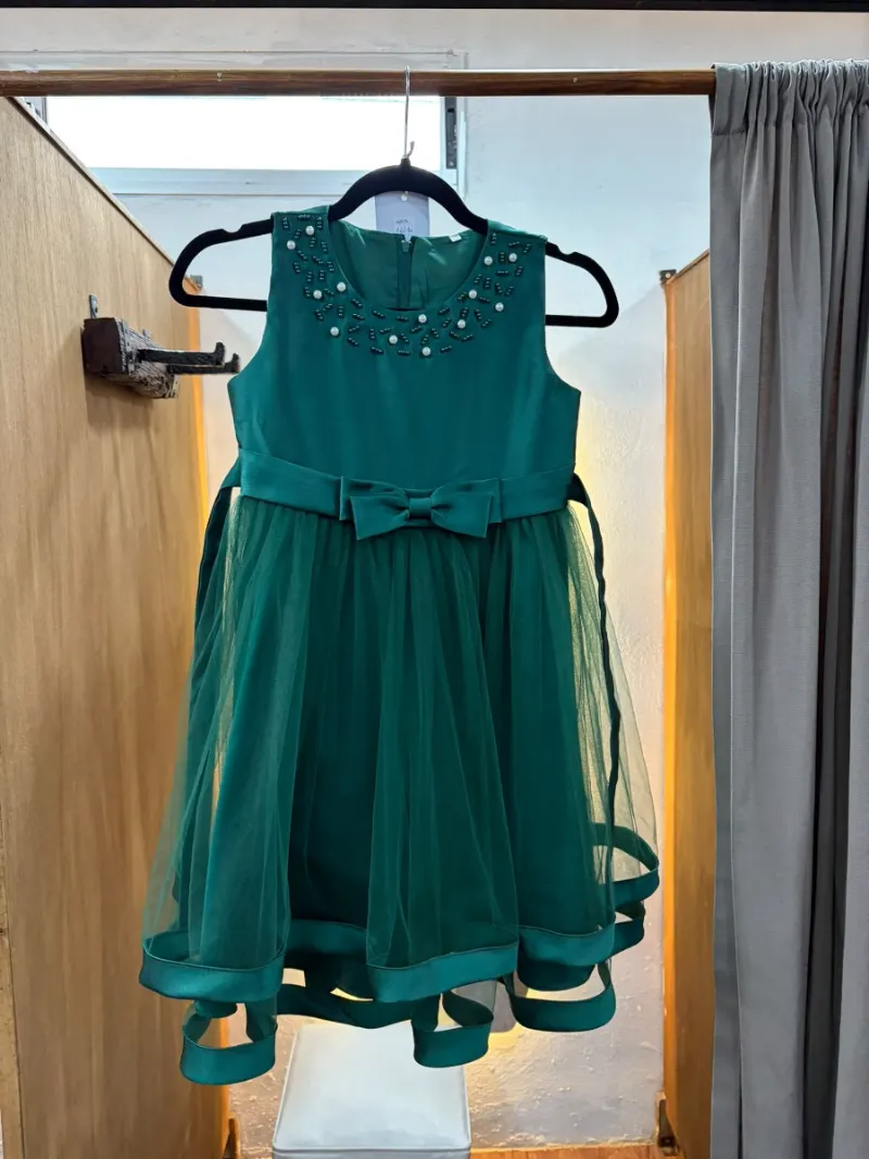 Vestido niña verde