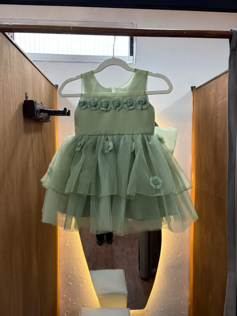 Vestido verde claro